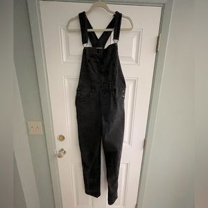 Free People black Ziggy denim overalls